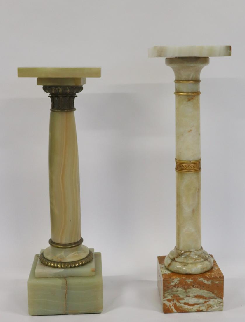 2 Antique Onyx Pedestals (1 of 7)