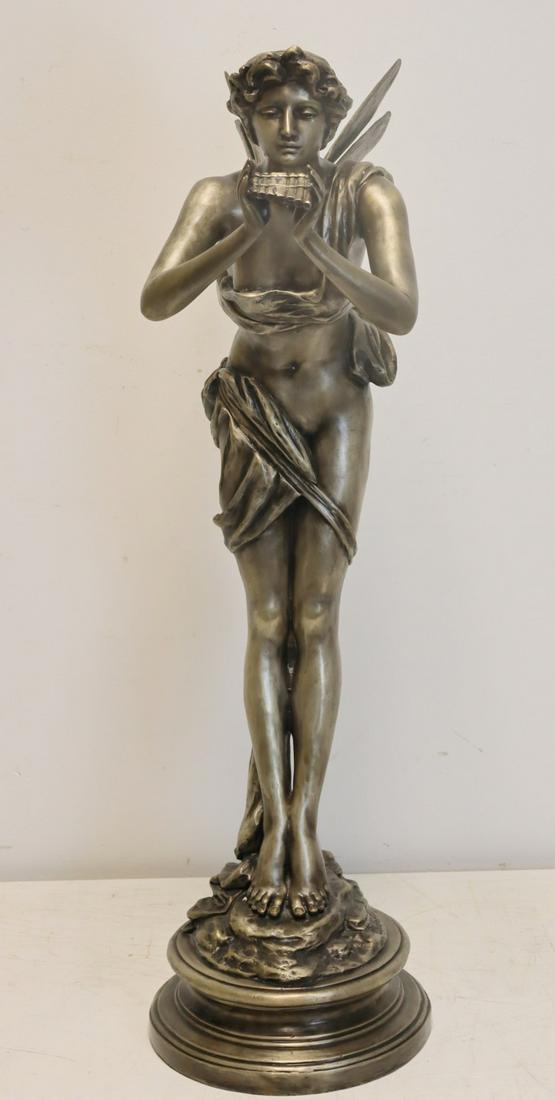 Clodion. Large Signed Silvered Bronze Sculpture (1 of 10)