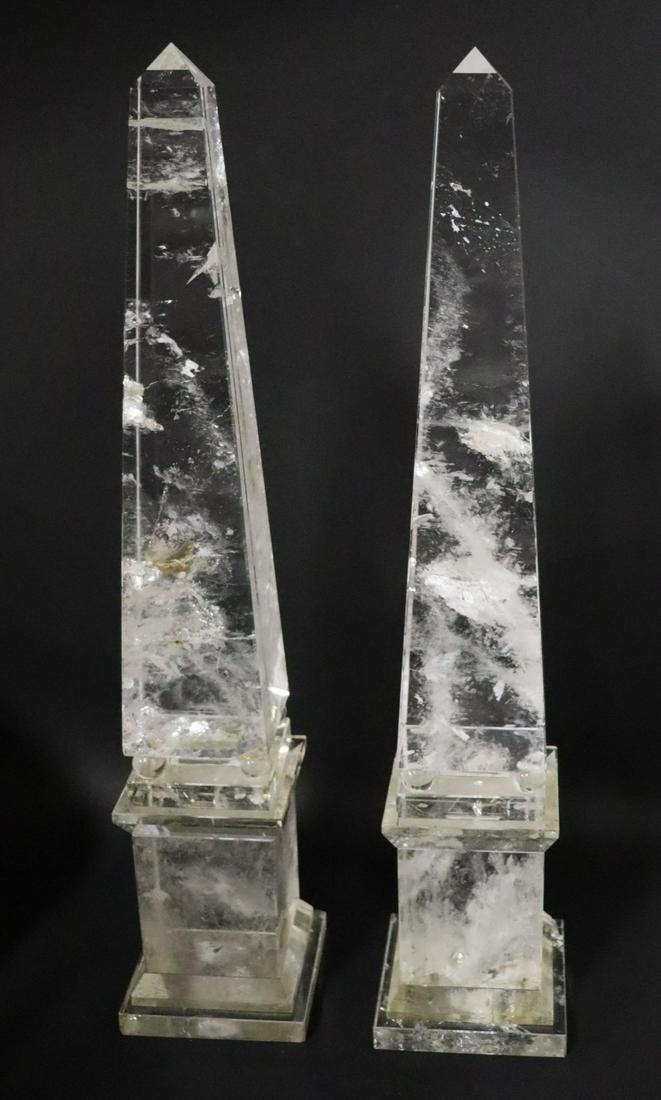 Two Rock Crystal Obelisks. (1 of 3)