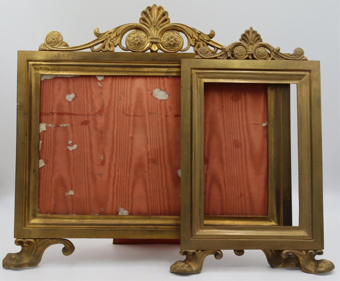 (2) French Gilt Bronze Frames with Paw Feet. (1 of 15)