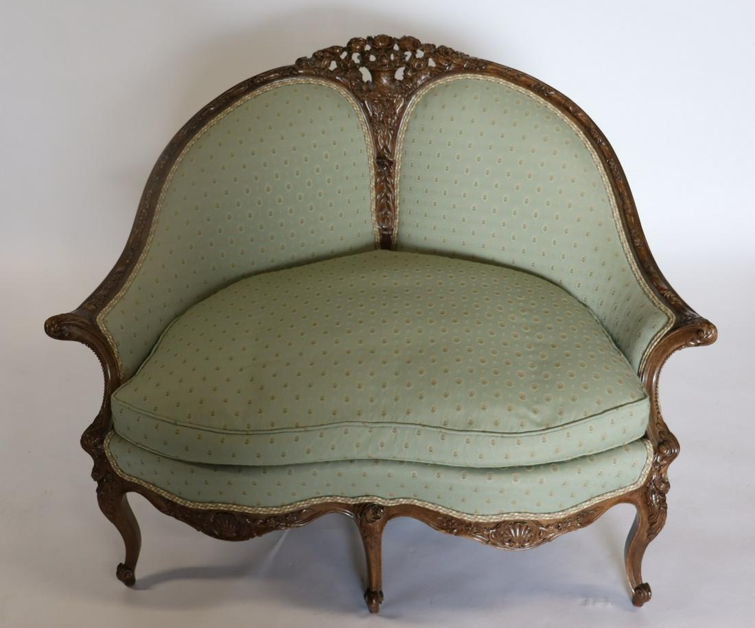 Antique Louis XV Style Finely Carved Settee (1 of 7)