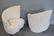 Pair Of Midcentury Style High Back Swivel Chairs - 2