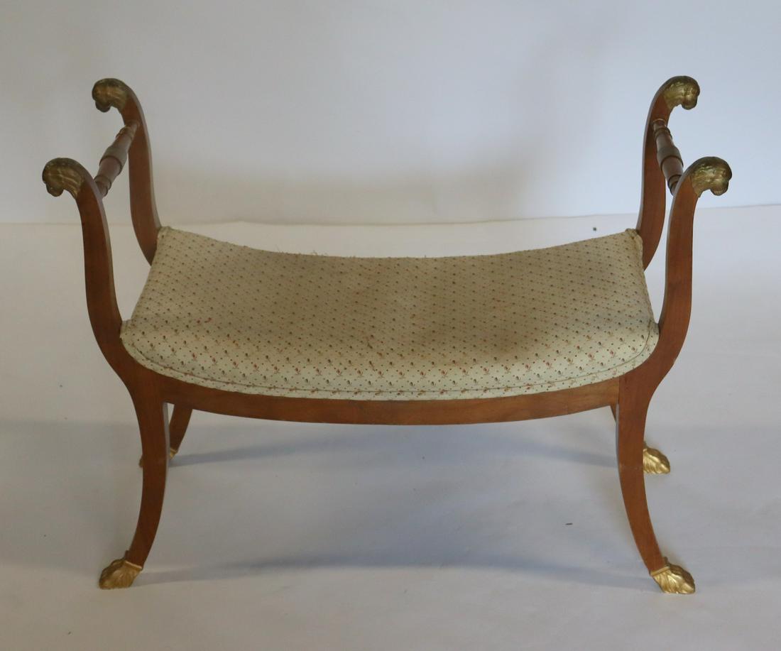 Neoclassical Style Upholstered Bench With (1 of 6)
