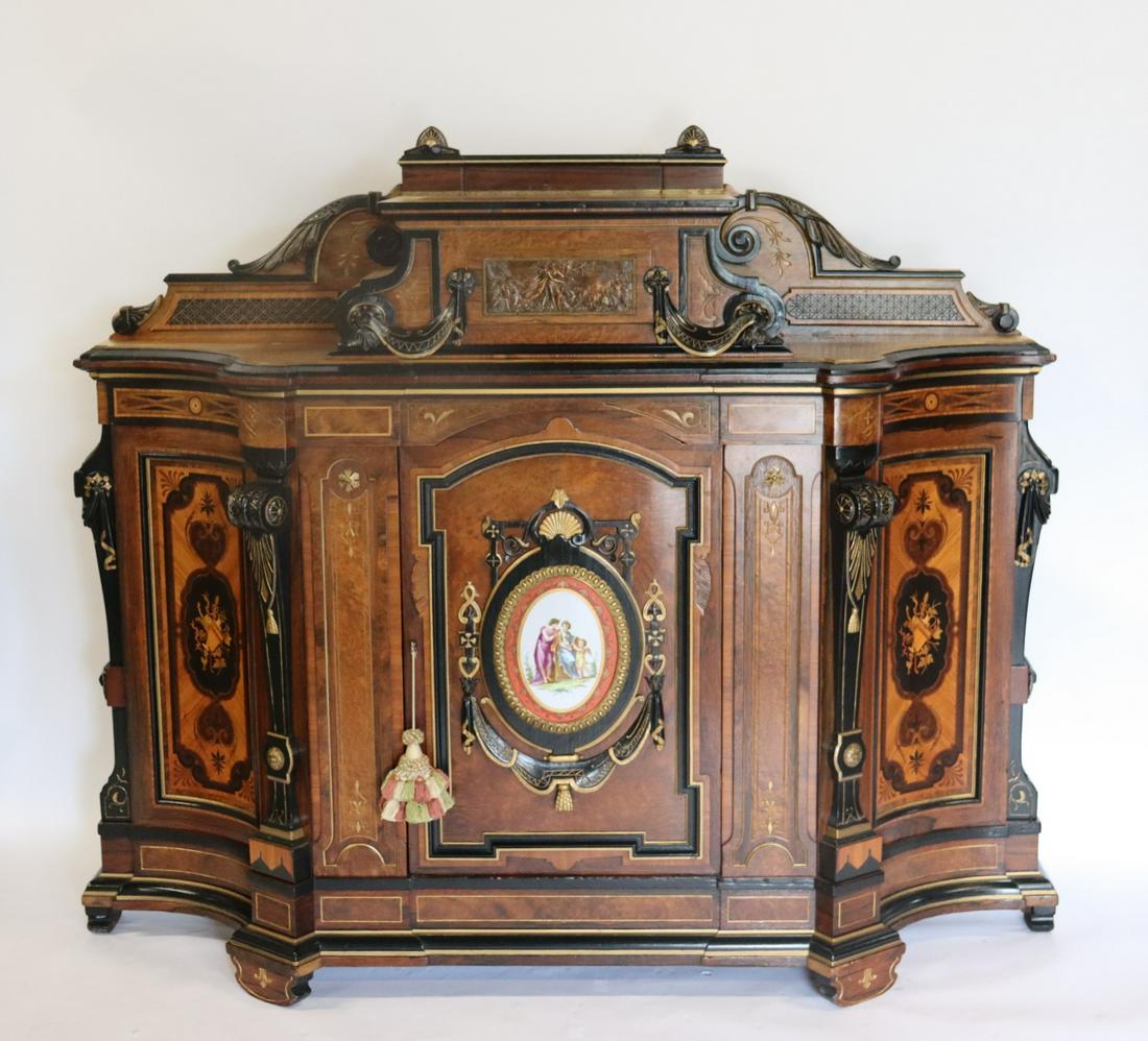 Magnificent Victorian Ebonised, Inlaid And Bronze (1 of 17)