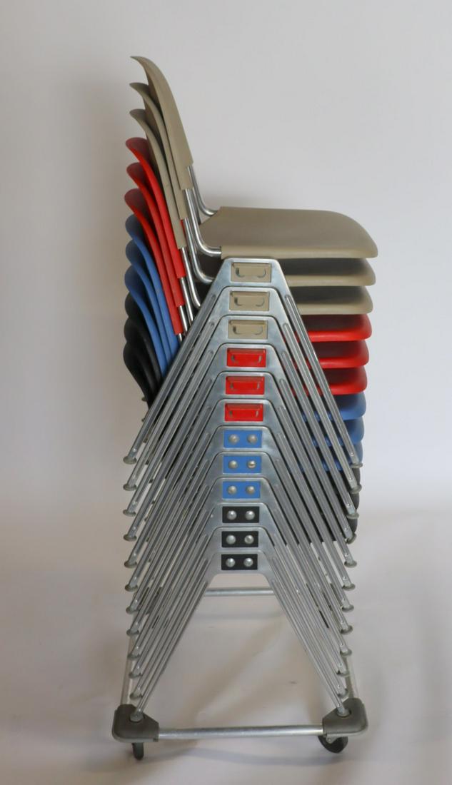 Knoll Signed Set Of 12 Stacking Chairs In 4 (1 of 6)