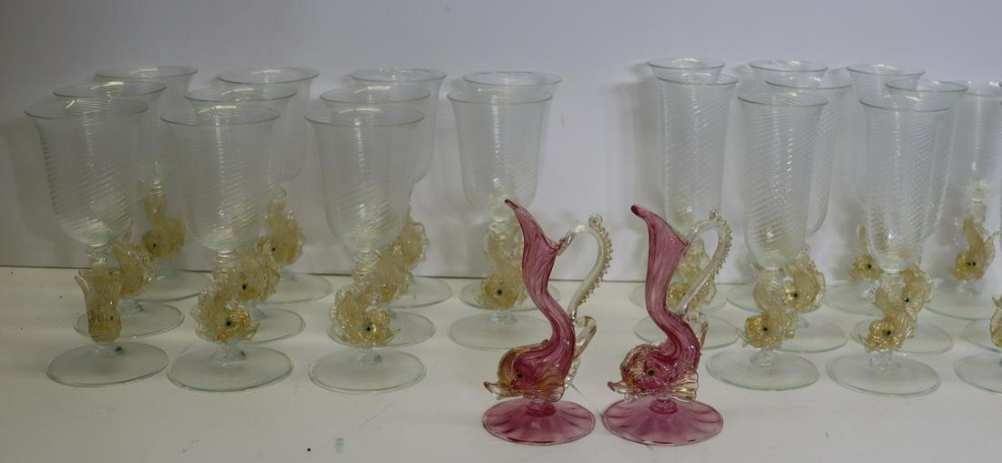 Murano Glass Lot Of Figural Stemware (1 of 6)