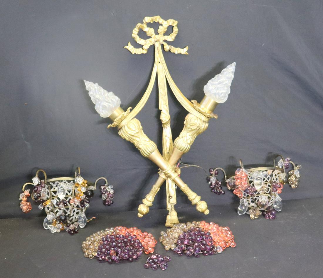 Large Antique Gilt Bronze Sconce Together With (1 of 7)