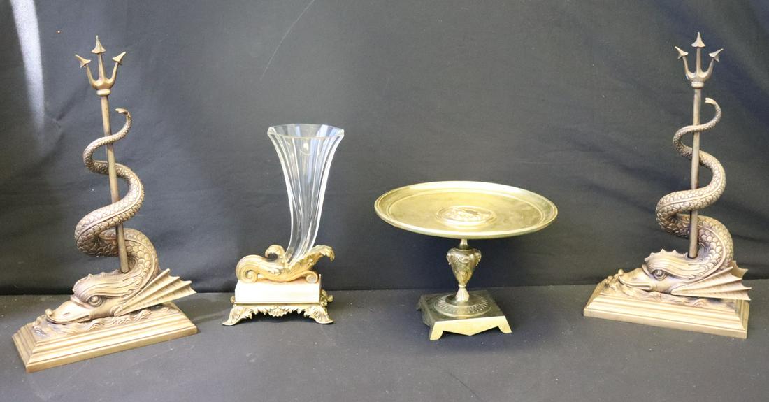 Antique Grouping To Inc Dolphin Bookends. (1 of 11)