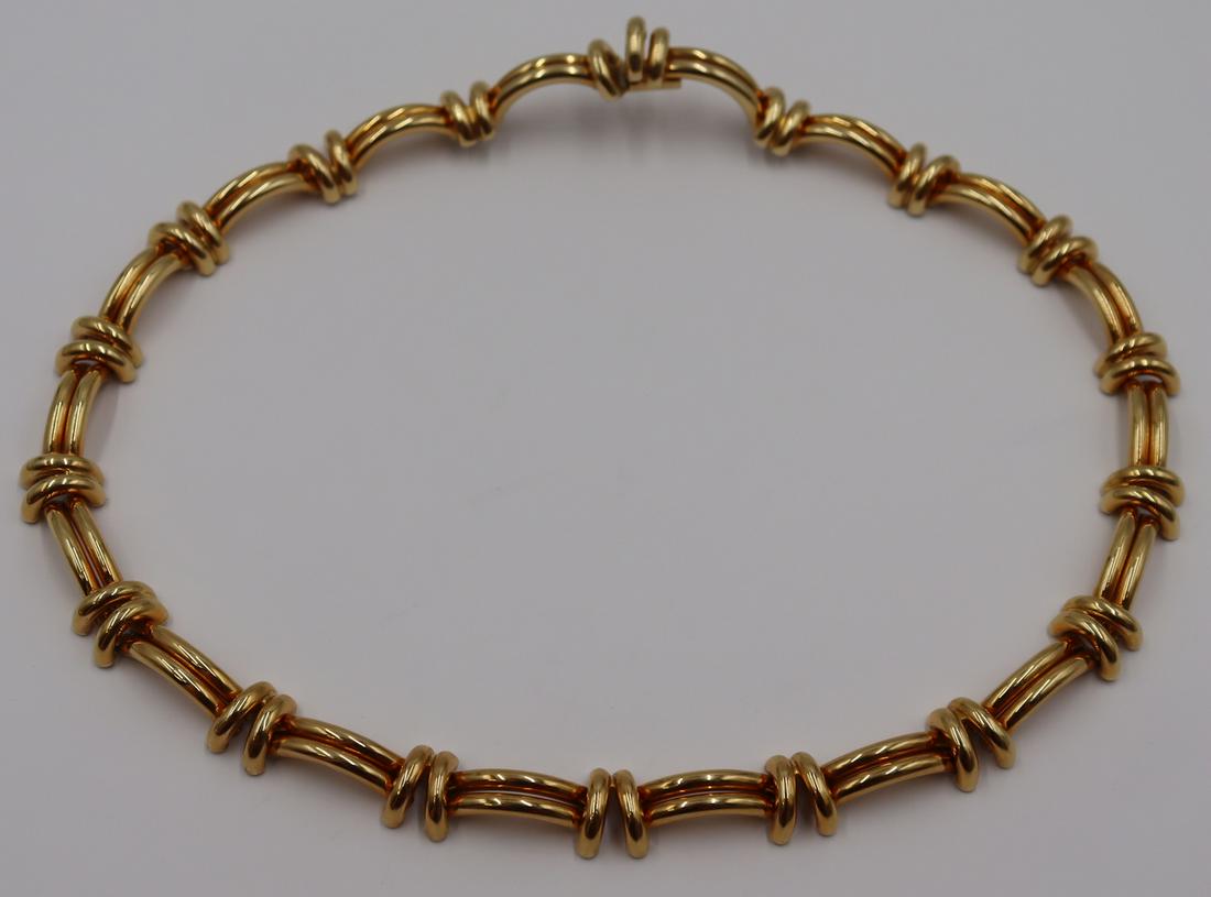 JEWELRY. Italian 18kt Gold Statement Necklace. (1 of 8)
