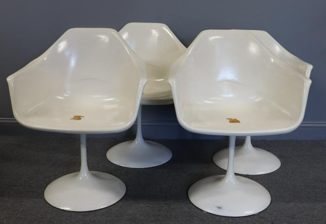 Midcentury Set Of 4 Saarinen Style Chairs . (1 of 6)