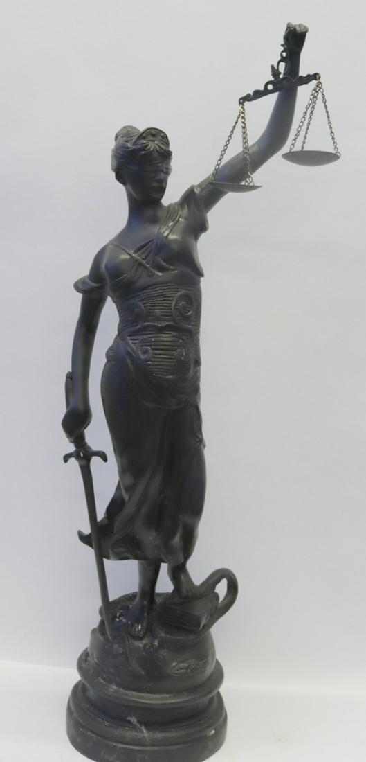 Large Bronze Sculpture Of Justice Signed A. Mayer (1 of 14)