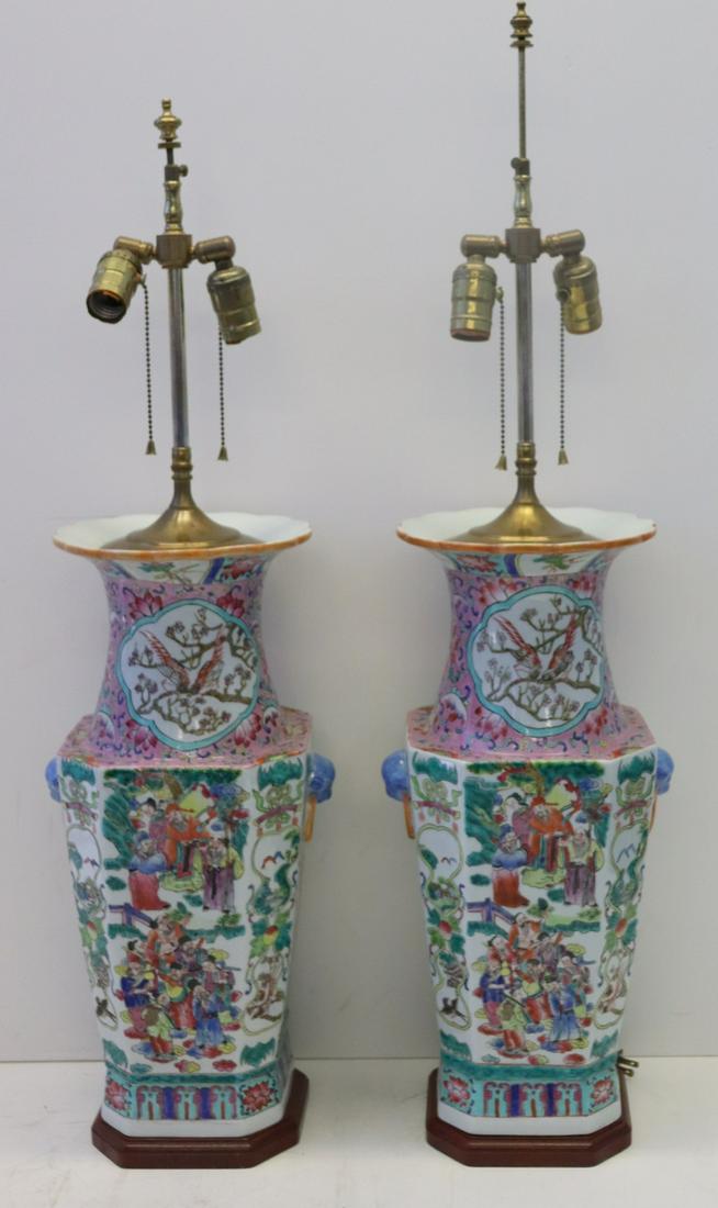 Fine Quality Pair of Chinese Enamel Decorated (1 of 11)