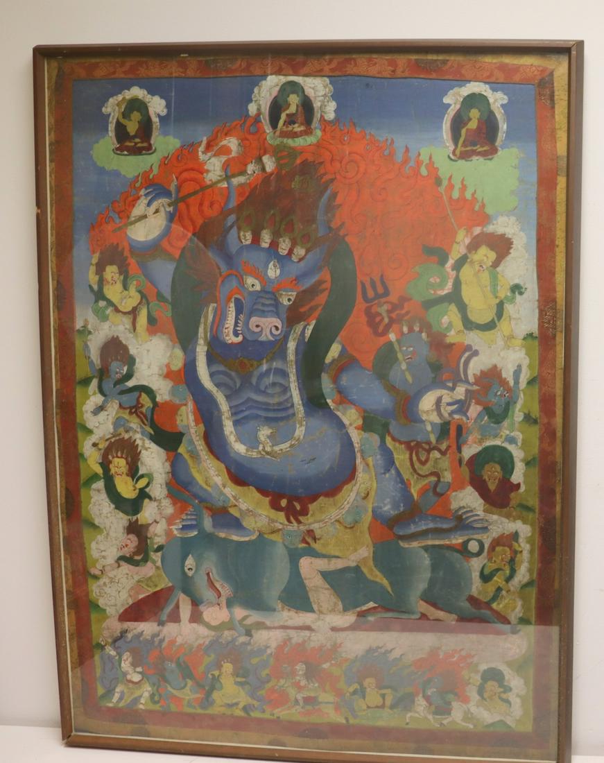 Antique Chinese Tibet Hand Painted Thangka (1 of 13)