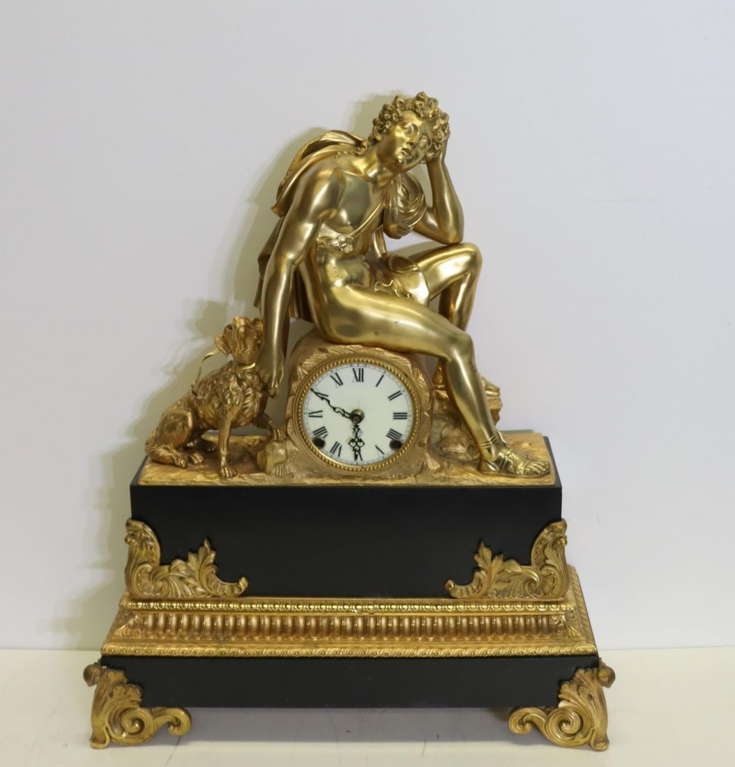 Antique Gilt And Patinated Bronze Figural Clock. (1 of 8)