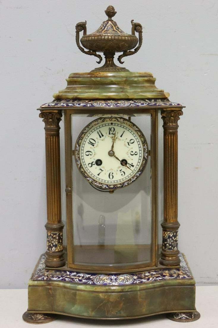 French Bronze And Alabaster Enameled Carriage (1 of 12)