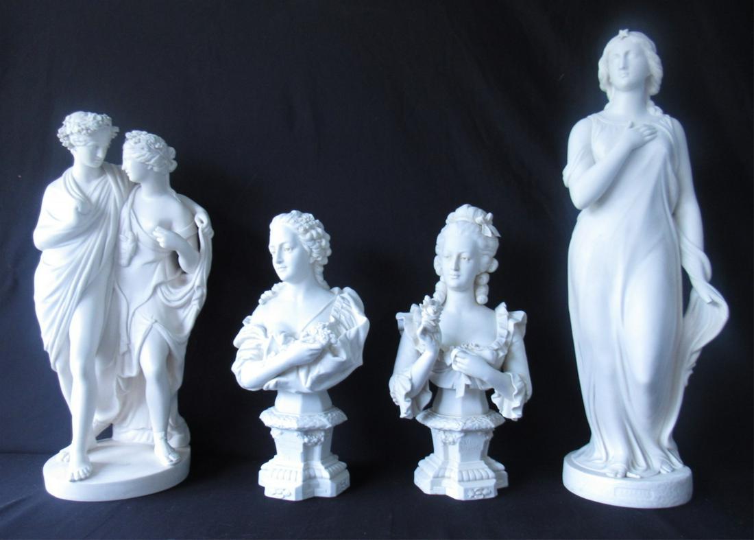 Lot Of 4 Antique Parian Figures. (1 of 10)