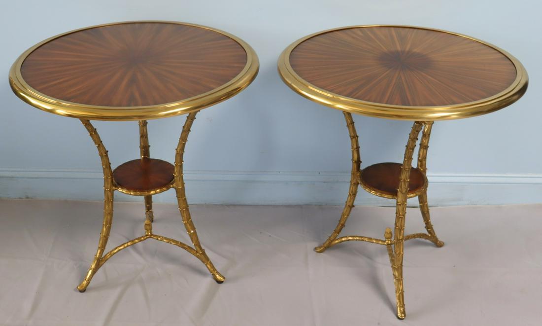 Pair Of Bagues Style Bronze Guerdon Tables. (1 of 7)