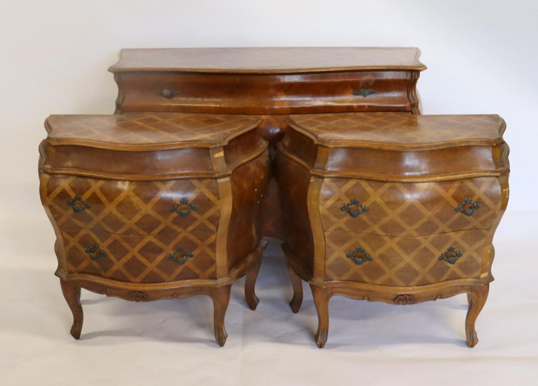 3 Piece Italian Parquetry Bedroom Suite. (1 of 15)