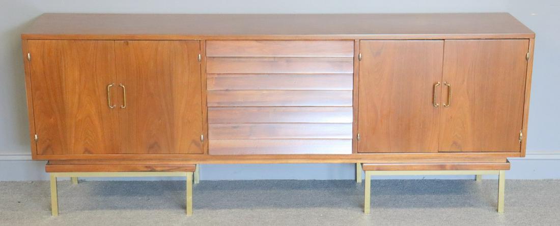 Midcentury 4 Door 3 Drawer Cabinet Raised On (1 of 6)