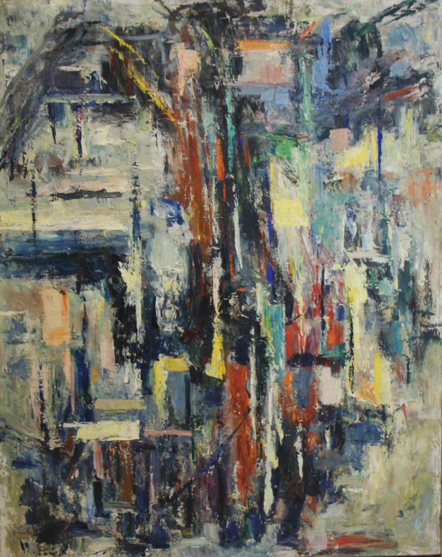 Allen Stone Signed & Dated Oil On Canvas Abstract (1 of 5)