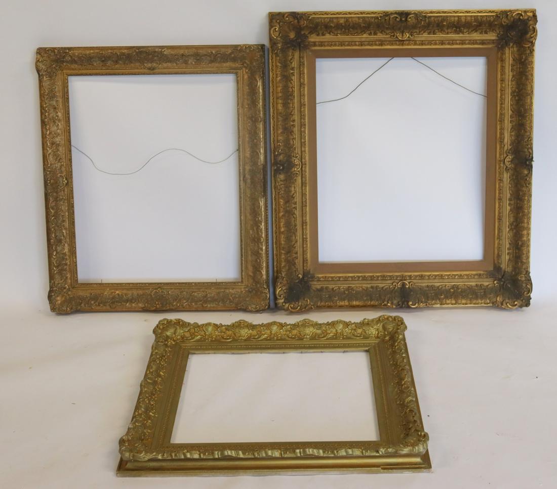 3 Antique Carved Gilt & Gesso Frames (1 of 8)