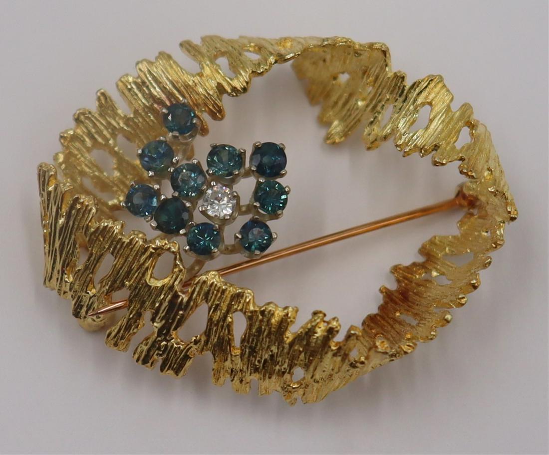 JEWELRY. Vintage 14kt Gold, Sapphire, and Diamond (1 of 7)