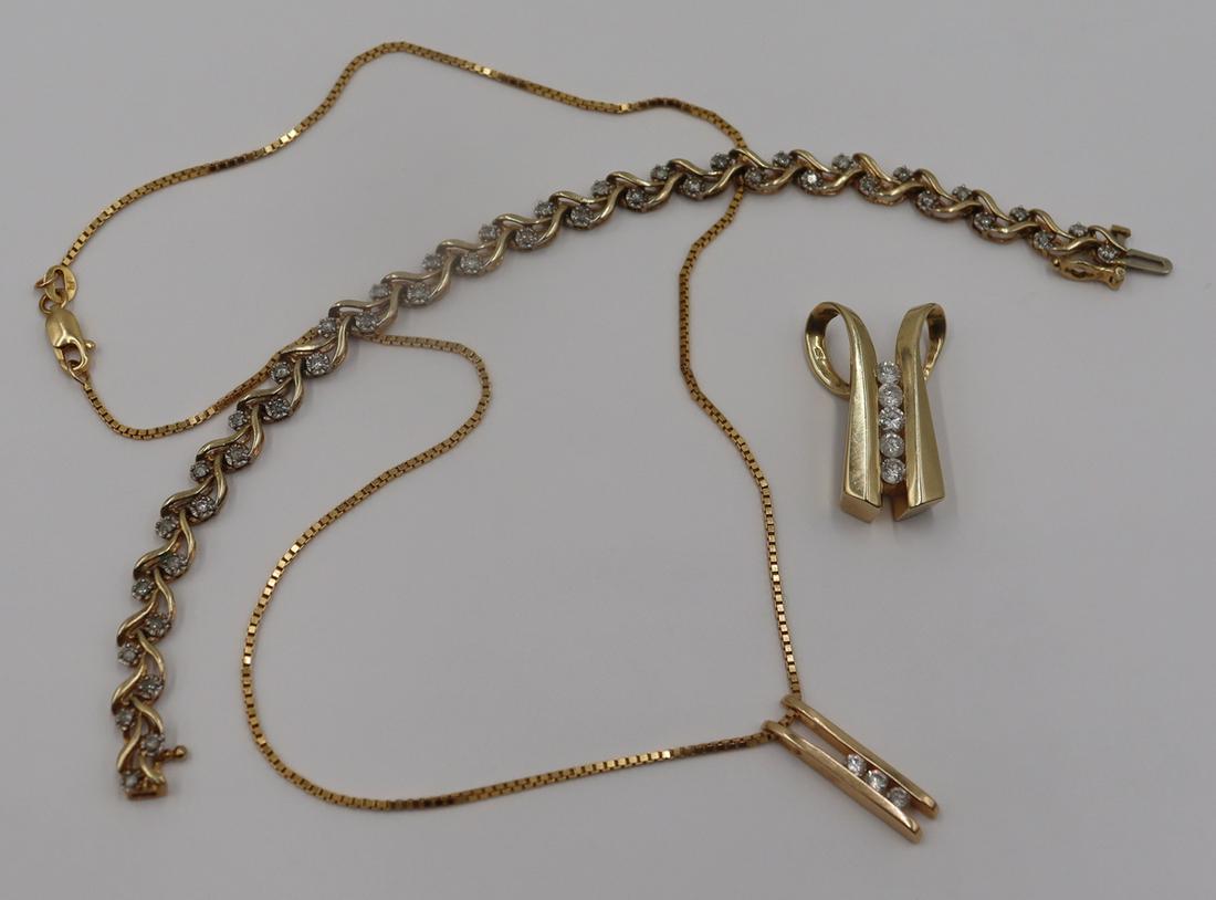 JEWELRY. Assorted 14kt Gold and Diamond Grouping. (1 of 12)