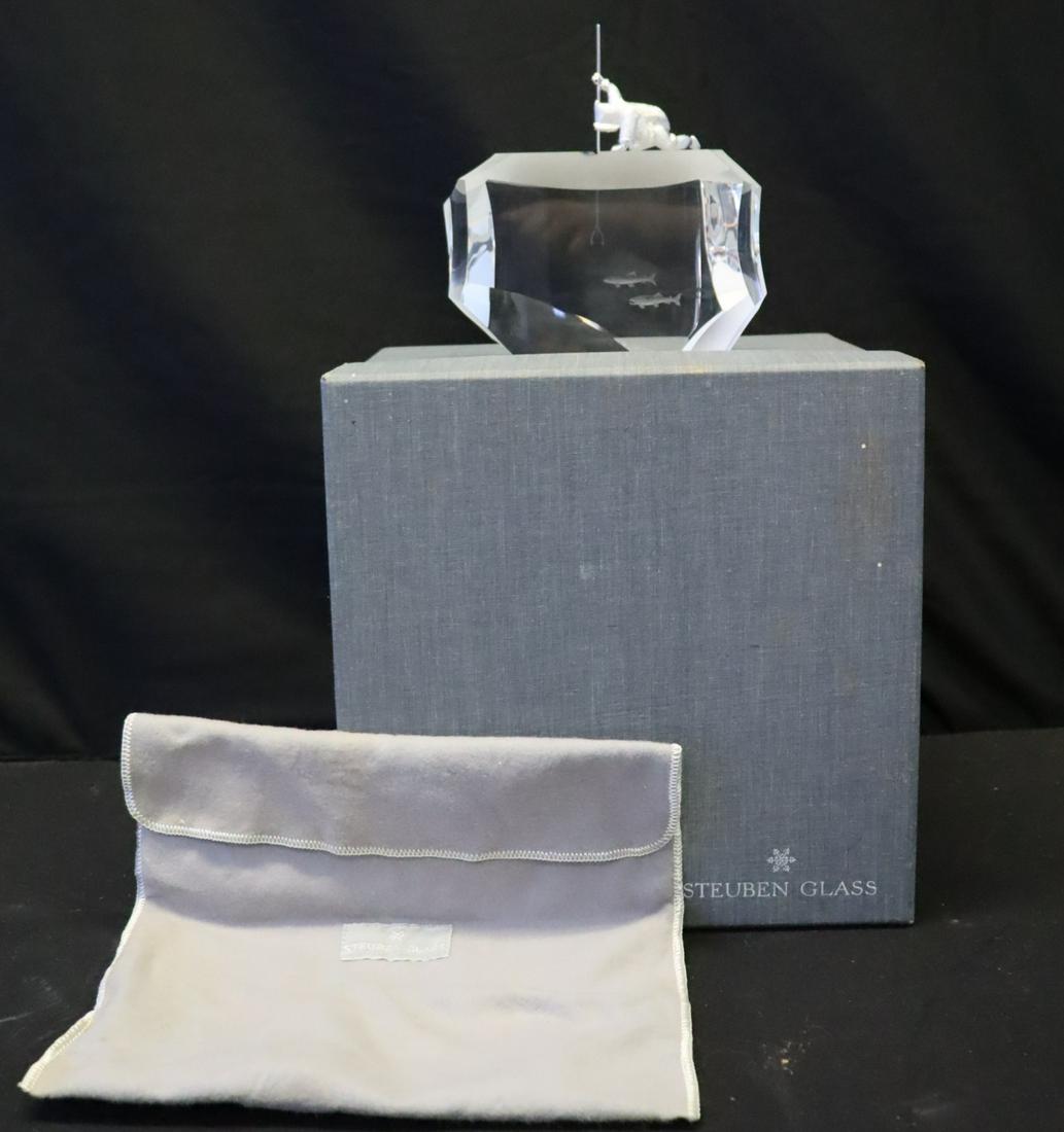 Steuben "Arctic Fisherman" Sculpture (1 of 10)