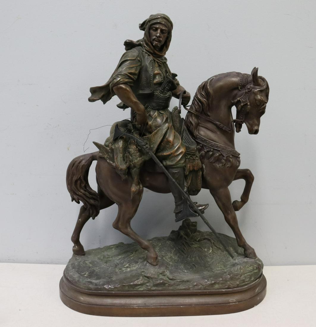 Antique Patinated Metal Sculpture Of An Arab On (1 of 13)