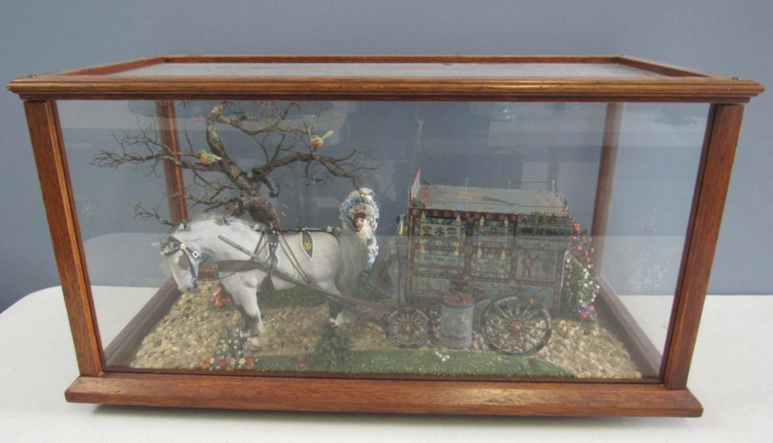 Antique Diorama.: Very well made. From a Staten island estate. - Dimensions: 13.5" x 25" x 12"