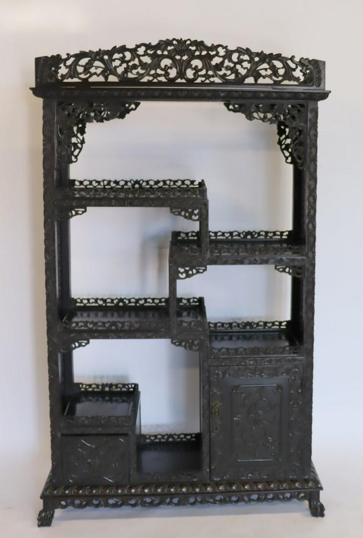 Antique Finely and Highly Carved Asian Hardwood (1 of 13)