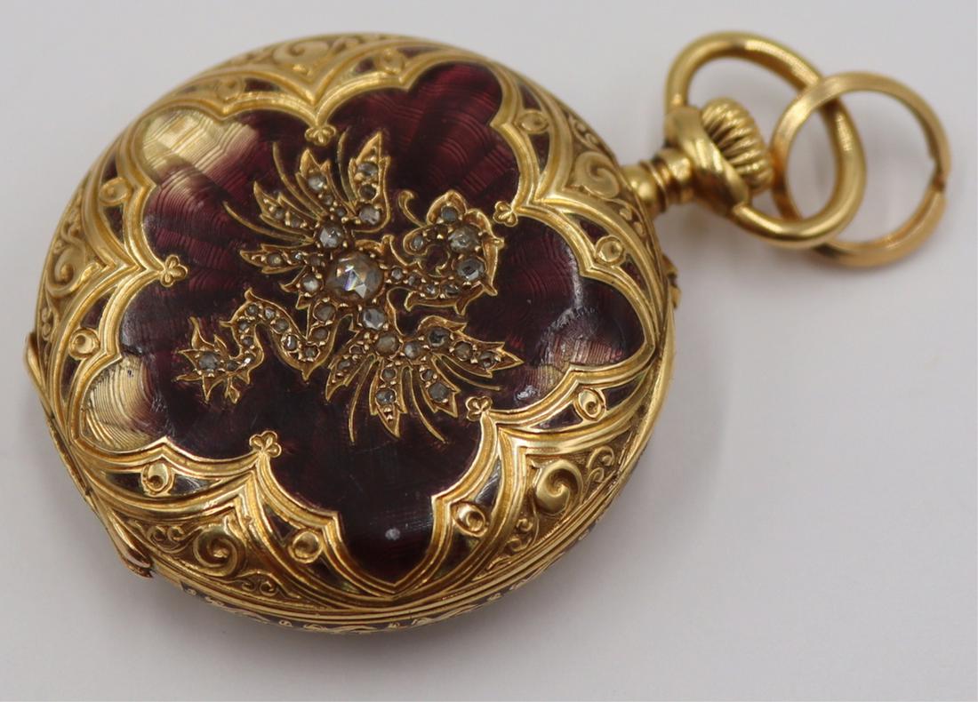 JEWELRY. Patek Philippe 18kt Gold, Enamel and (1 of 13)