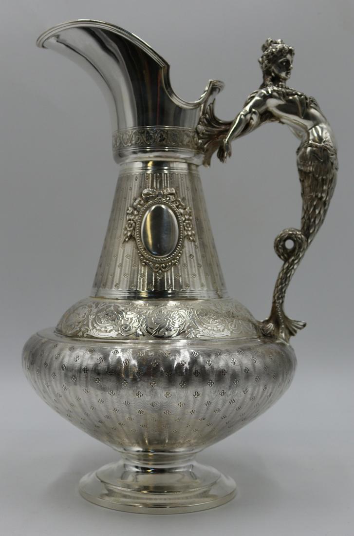 SILVER. Exceptional Signed French Silver Ewer. (1 of 17)