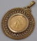 JEWELRY. 14kt Gold 1873 Indian Princess Pendant.
