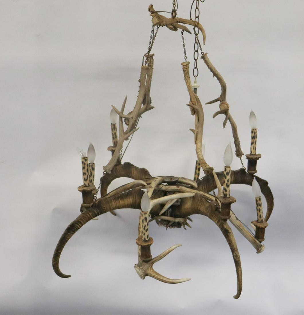 Large Antique Adirondack Style Antler Chandelier (1 of 6)
