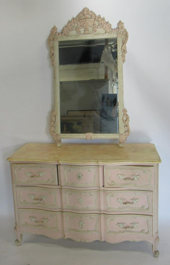 Antique Paint Decorated Louis XV Style Commode (1 of 6)