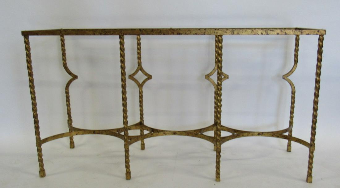 Midcentury Gilt Metal Console Base. (1 of 5)