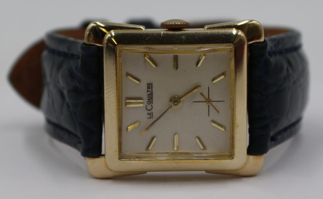 JEWELRY. Vintage Men's LeCoultre 14kt Gold Watch. (1 of 6)