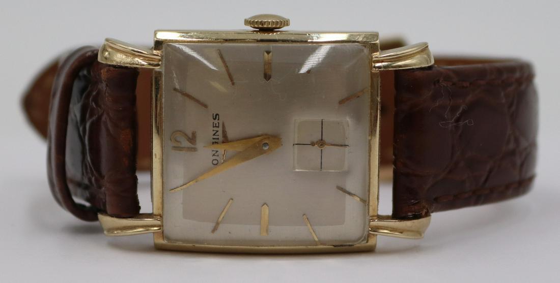 JEWELRY. Vintage Men's Longines 14kt Gold Watch. (1 of 10)