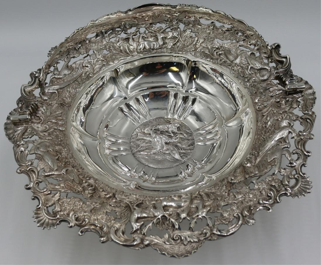 SILVER. Early 19th C English Silver Basket. (1 of 12)