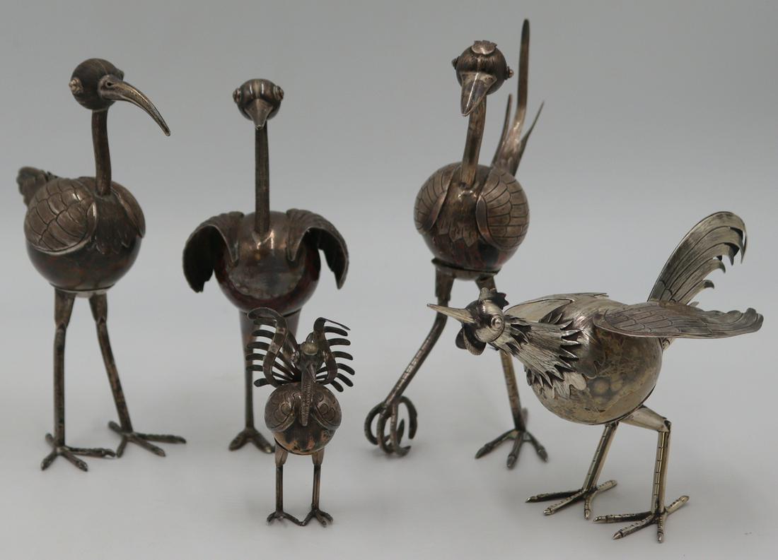 STERLING. (5) Taxco Mexican Sterling and Hardstone (1 of 13)