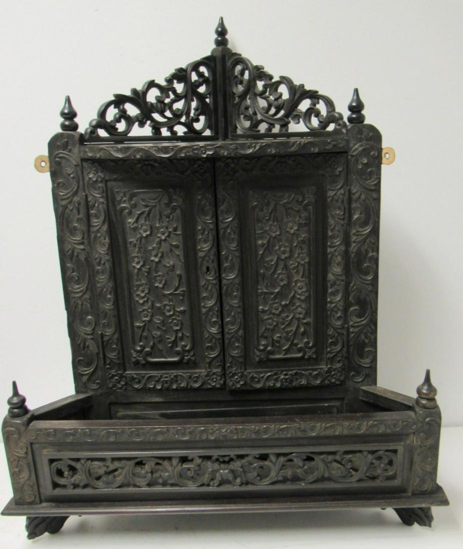 Antique And Finely Carved 2 Door Asian Cabinet. (1 of 6)