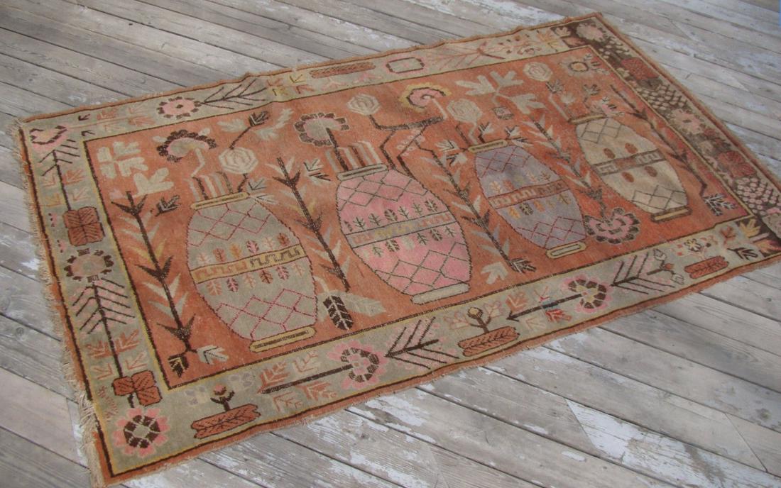 Antique And Finely Hand Woven Area Carpet (1 of 8)