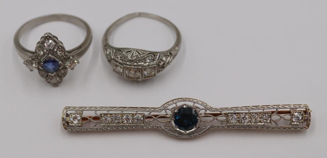 JEWELRY. Assorted Platinum, Diamond and 14kt Gold (1 of 9)