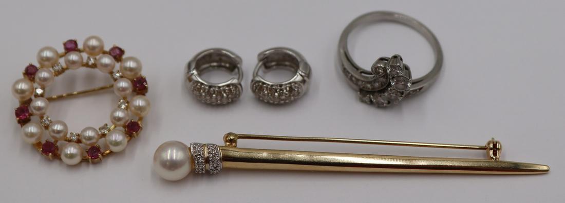 JEWELRY. Assorted Ladies 14kt Gold and Diamond (1 of 11)