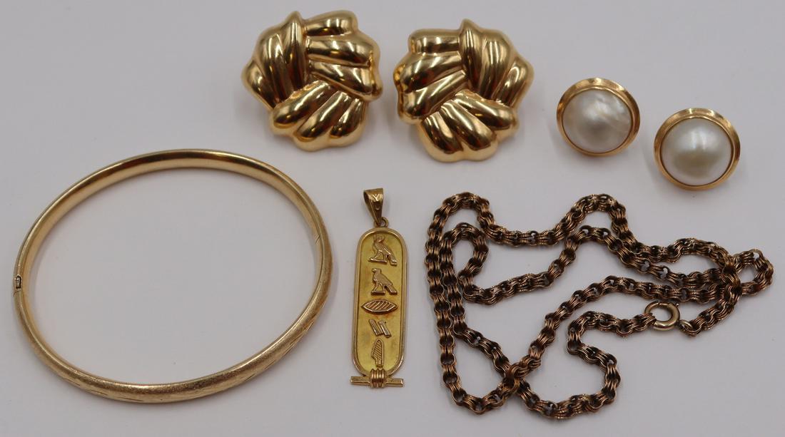 JEWELRY. Assorted 14kt and 18kt Gold Jewelry. (1 of 9)