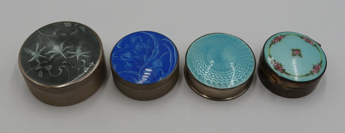 SILVER. (4) Continental, English & American Enamel (1 of 9)