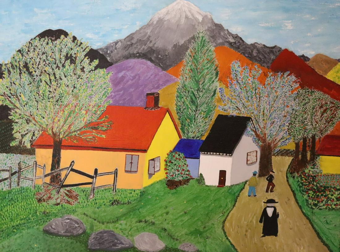 Ellin Mitchell Signed Oil On Canvas .: Signed lr rt and dated 1970 and from a Hamptons L.I. estate . - Dimensions: 18" x24"