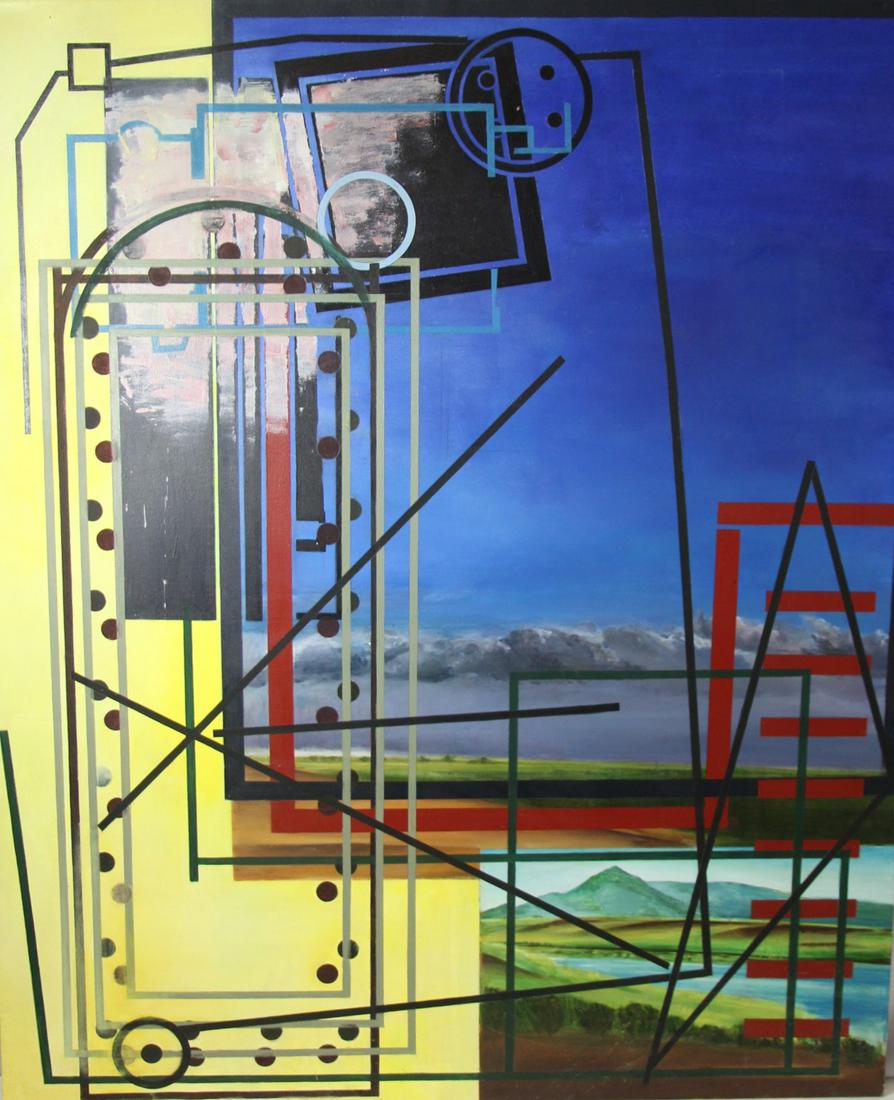 Steve Jaffe Oil On Canvas Large Abstract Oil (1 of 3)