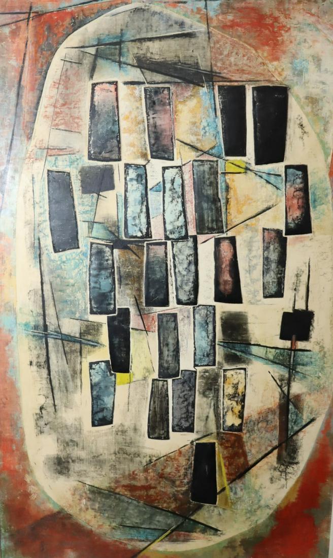 Mary Gardned Signed Oil On Masonite abstract (1 of 5)